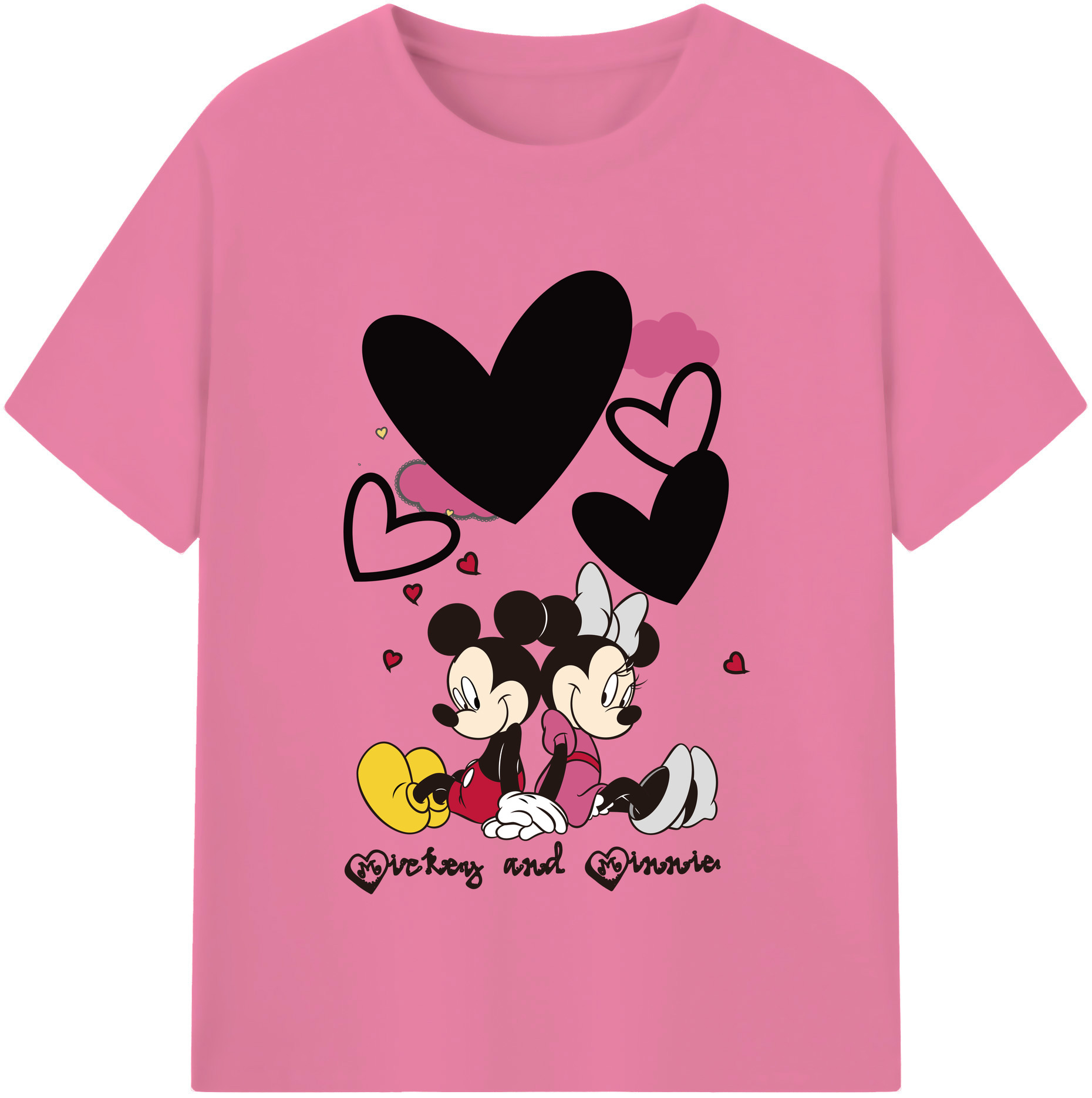 （画像用） ミッキーマウス Mickey Mouse 綿100％半袖Tシャツ（フロントプリント）